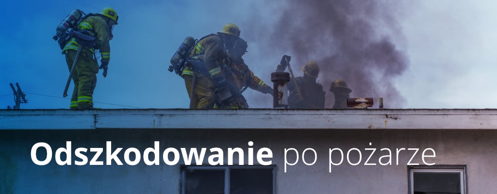 Pożar, strażacy na dachu